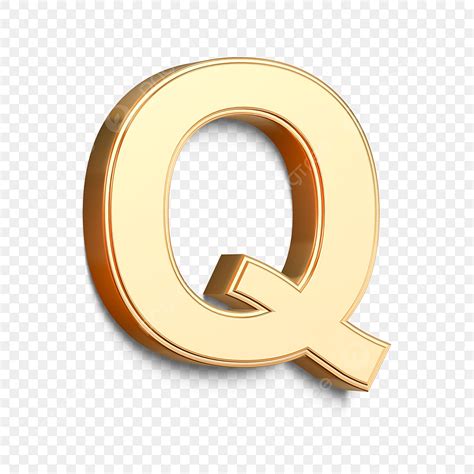 Letter Q Clipart Transparent PNG Hd 3d Letter Q Golden Luxury Golden