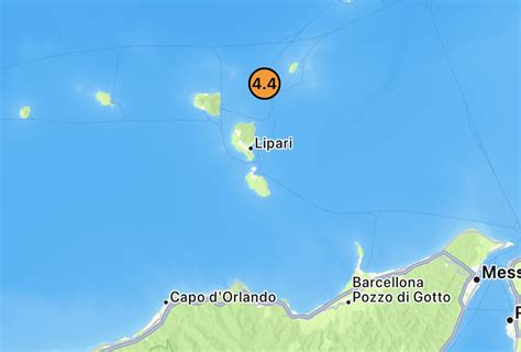 Terremoto Di Magnitudo 4 4 Registrato Al Largo Delle Isole Eolie