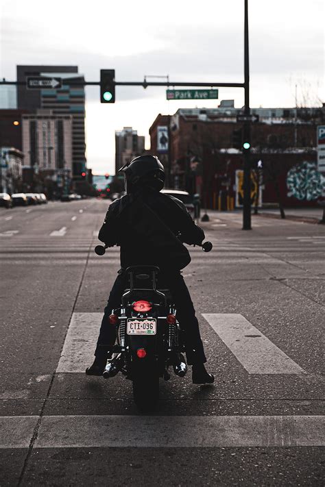 Motorcyclist Biker Motorcycle Black Road Hd Phone Wallpaper Peakpx