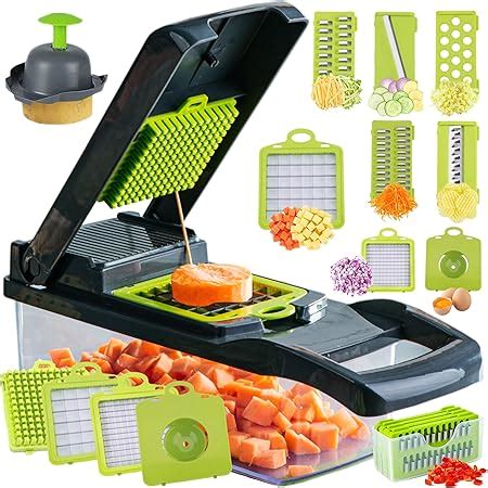 Amazon.com: Vegetable Chopper, Multifunctional 12 in 1 Food Chopper ...