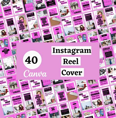 Reel Cover Template Instagram Reels Canva Template - Etsy