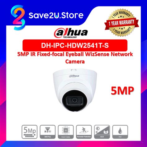 Ready Stockdahua Dh Ipc Hdw T S Mp Ir Fixed Focal Eyeball