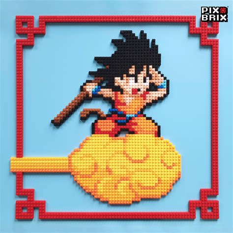 Goku Dragon Ball With Pix Brix Pixel Art Pokemon Pixel Art Pixel