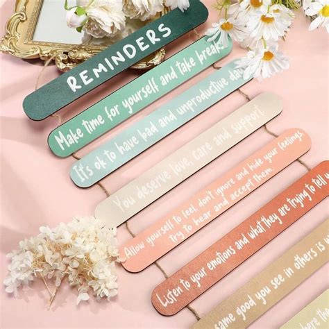 Inch Mental Health Reminders Wall Decors Wooden Hanging Wall