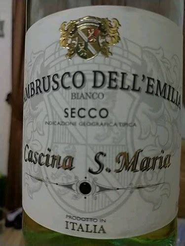 Cascina S Maria Lambrusco Dell Emilia Secco Bianco Vivino