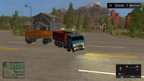 KAMAZ 55102 AND THE TRAILER GKB 8551 V1 0 FS17 Farming Simulator 17