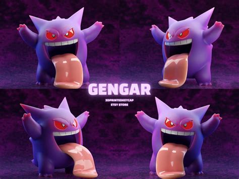 Paquete De Archivos Stl D De Pokemon Gengar Archivos Etsy Espa A