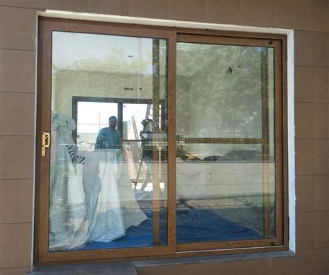 2 Track UPVC Glass Sliding Window At 600 Sq Ft Unplasticized