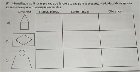 Solved Identifique As Figuras Planas Que Foram Usadas Para Representar