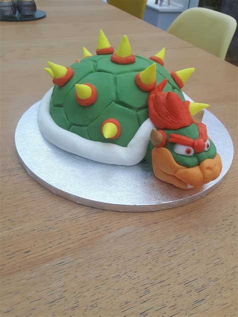 First Bowser Cake My Partner Has Made For Her Seven Year Old Nephews