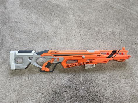 Nerf Accustrike Raptorstrike Bolt Action Sniper Rifle W Magazines No Darts Ebay