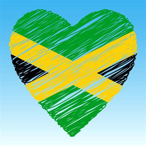 Jamaica Heart Flag Stock Illustrations 225 Jamaica Heart Flag Stock