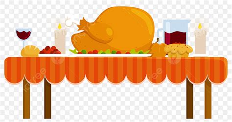 Thanksgiving Dinner Table Clip Art