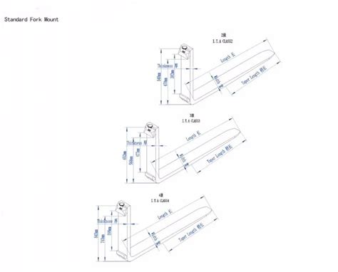 Standard Forklift Dimensions Pallet Forks For Forklift - Buy Pallet ...