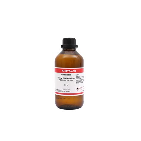 Kimyalab Dietil Eter 500ml Diethyl Ether Anhydrous