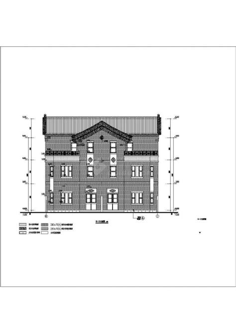 某三层框架结构联排别墅建筑设计施工图纸居住建筑土木在线