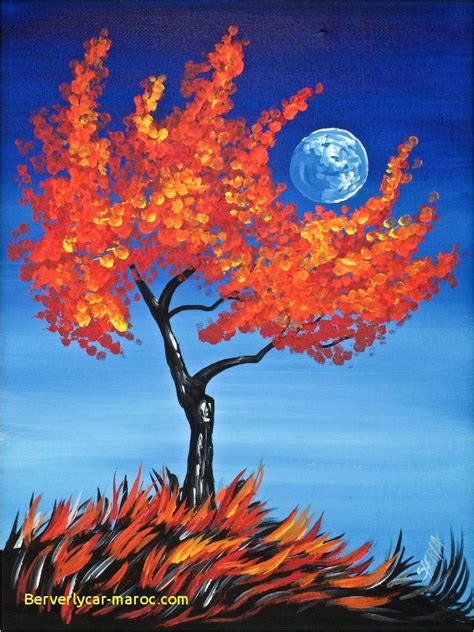 Výsledek obrázku pro easy acrylic painting ideas trees Fall Canvas