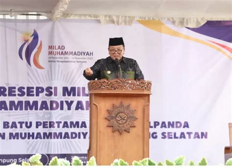 Gubernur Arinal Hadiri Resepsi Milad Muhammadiyah Ke Dan Lakukan