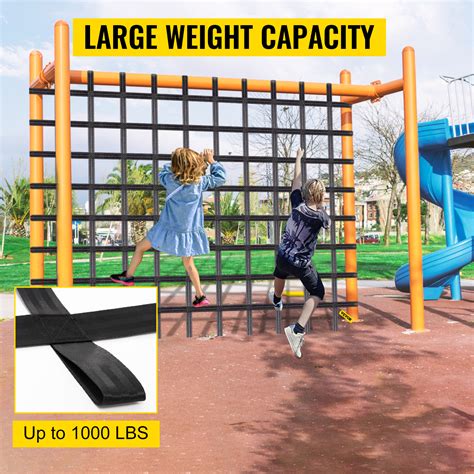 VEVOR Climbing Cargo Net, 11' x 6' Playground Climbing Net, Polyester