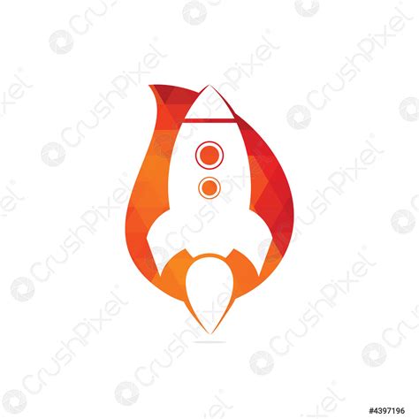 Simple Rocket Logo Vector Rocket Logo Minimalist Rocket Stock