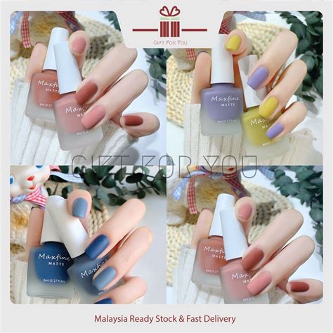 Ready Stock Matt Nail Polish Nude Jelly Water Base Ml Not Peel Off Able Pengilat Kuku
