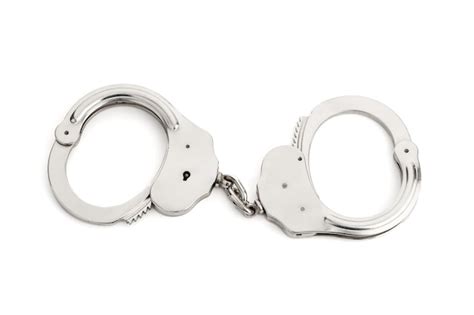 Premium Photo Metallic Handcuffs Isolated On White Background