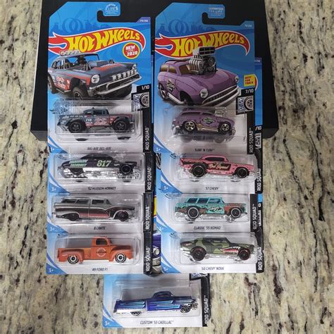 HOT WHEELS Lot Of 9 2020 Hot Rod Squad Chevy Nova Ford F1 8