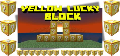 Yellow Lucky Block Minecraft Addon