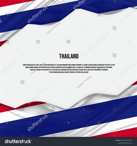 Thailand Flag Design Waving Thai Flag Stock Vector (Royalty Free ...