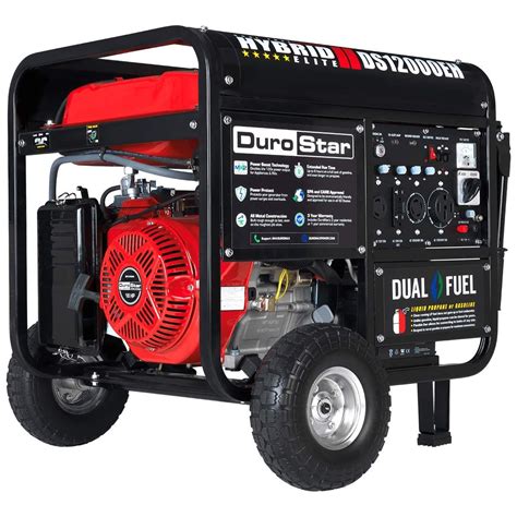 Durostar 12000 Watt Gas Or Propane Dual Fuel Electric Start Portable Generator Home Back Up