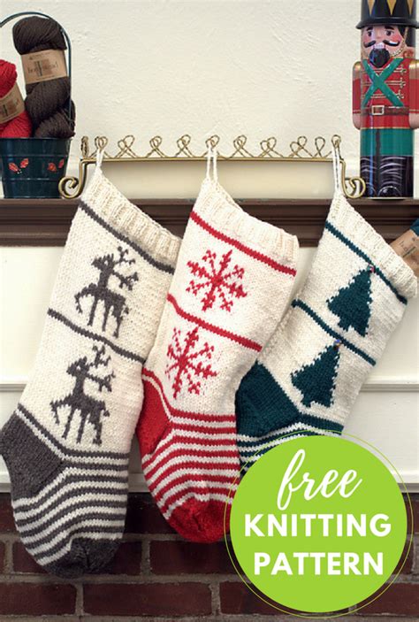 28 Free Christmas Stocking Knitting Patterns (The Best) - Handy Little Me