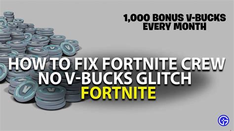 How to Fix Fortnite Crew no V-Bucks glitch? Fortnite Crew rewards Glitch