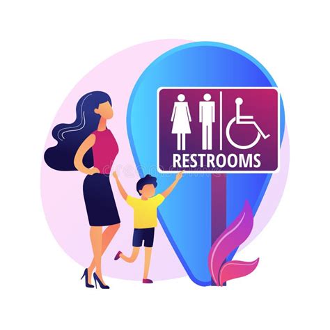 Public Restrooms Vector Concept Metaphor Stock Vector Illustration Of