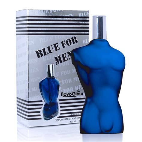 NovoGlow Blue For Men - 3.4 Fl Oz Eau De Parfum Spray for Men - Long Lasting Warm Masculine ...