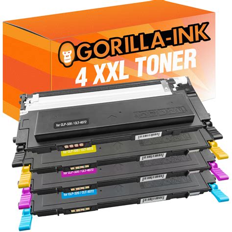 4 Toner XXL für Samsung CLT 4072S CLX 3185 FN CLX 3185 FW CLX 3185 N