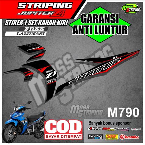 Jual STIKER MOTOR STRIPING YAMAHA JUPITER Z1 KODE M790 STICKER MOTOR