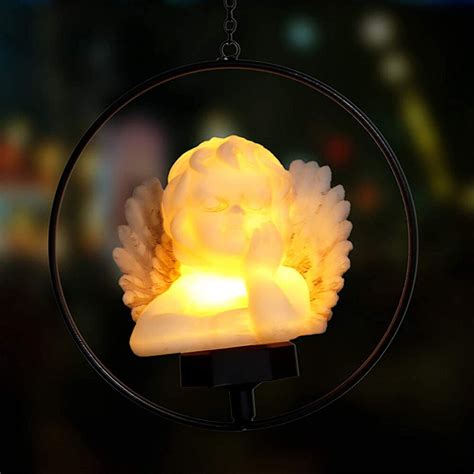 Led Solar Light Lichtgevende Angel Resin Craft Out Grandado