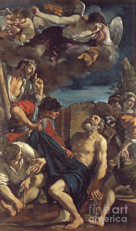 The Martyrdom Of St Peter Painting By Guercino Fine Art America