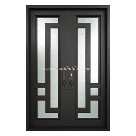 Custom Oslo Double Entry Iron Door Universal Iron Doors