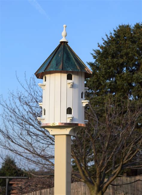 HIGH Roof Birdhouse Patina Roof Birdhouse 10 Hole Bird - Etsy