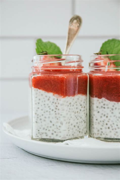 Strawberry Rhubarb Chia Seed Pudding Vegan Love Chef Laura