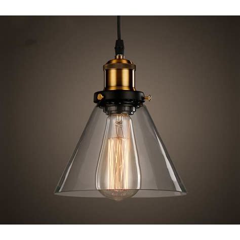 Industrielle Vintage Verre Suspensions Luminaire Retro Plafonnier