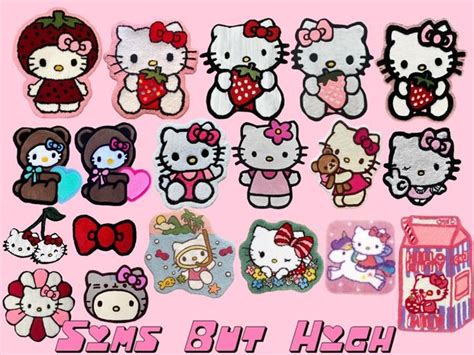 Sanrio Rugs | Sims But High in 2024 | Tumblr sims 4, Sims 4 toddler ...