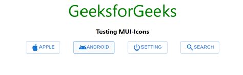 React Mui Material Icons Geeksforgeeks