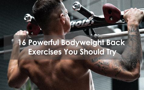 16 Powerful Bodyweight Back Exercises You Should Try