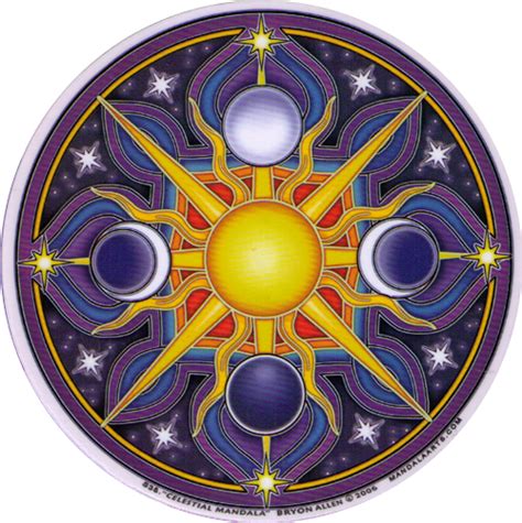 Celestial Mandala Window Sticker Decal Peace Resource Project