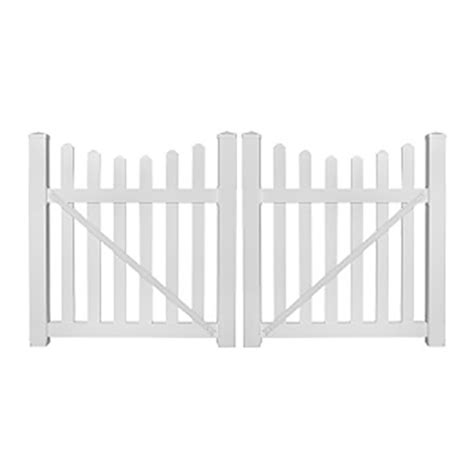 Durables 3 X 120 Darlington Vinyl Picket Fence Double Gate With