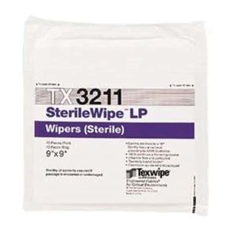 Texwipe Sterilewipe Sterile Dry Wipers Sterilewipe Lp 9 X 9 In