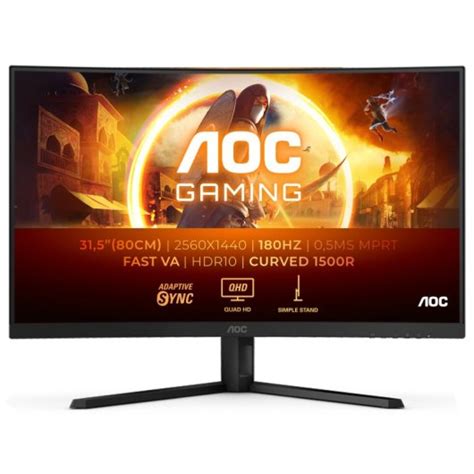 Monitor Aoc Cq G Ve Led Fast Va Qhd Hz Curva Pccomponentes