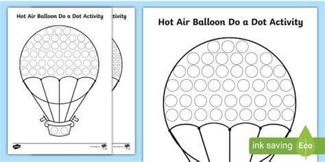 Hot Air Balloon Do A Dot Activity Teacher Made Twinkl